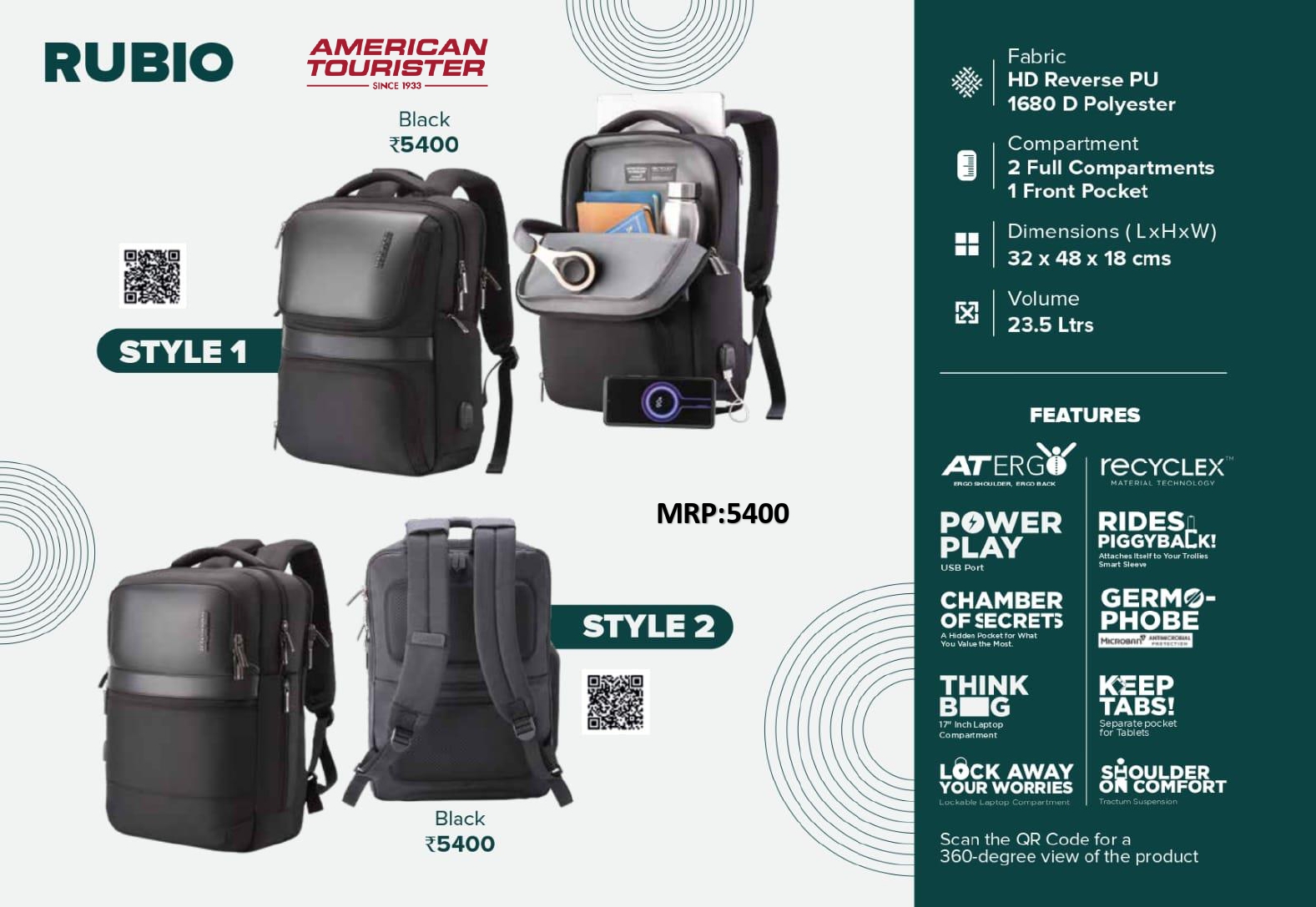 AMERICAN TOURISTER RUBIO Laptop Backpack