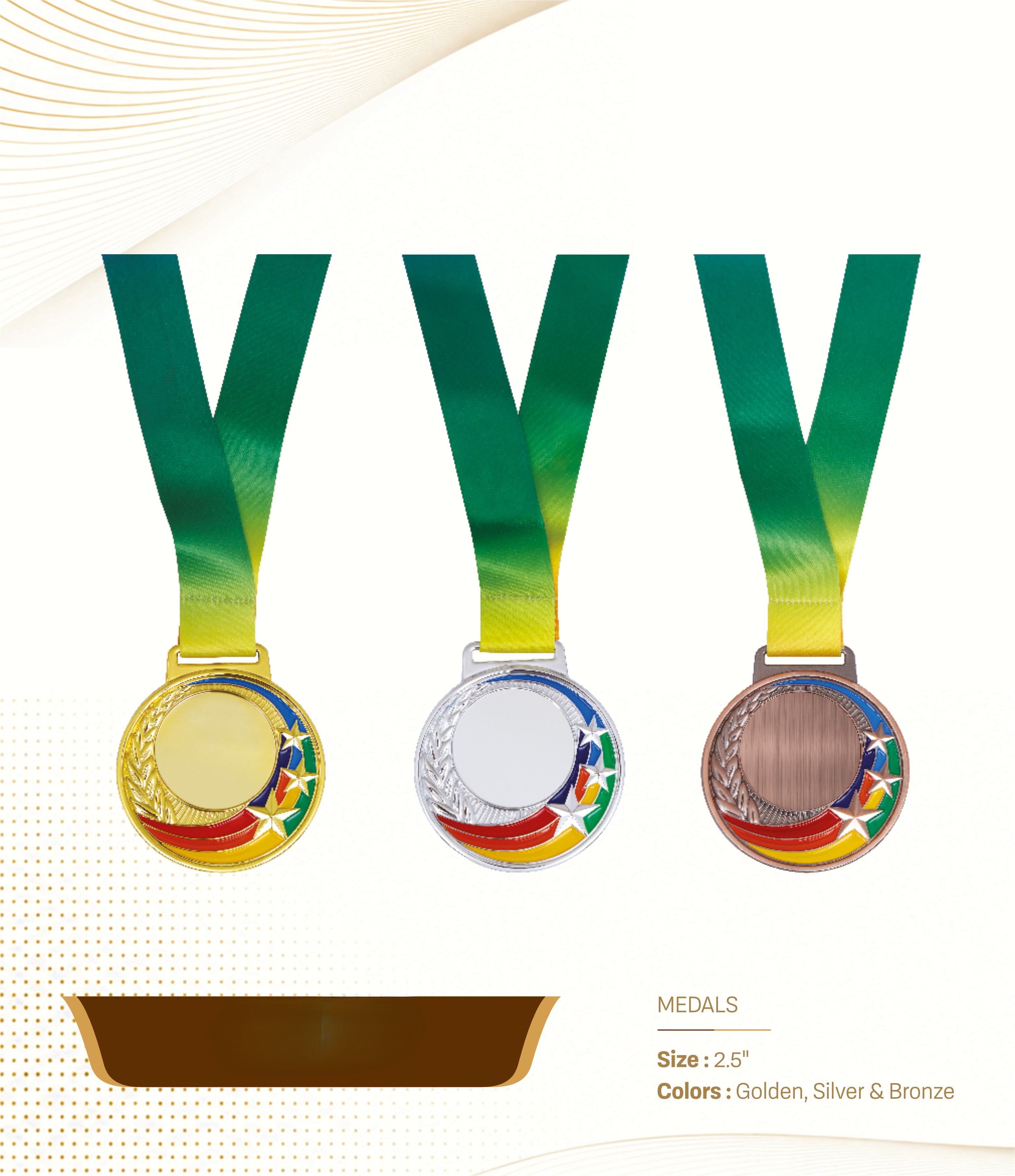 Round Star Medal       Gold       Silver      Bronz 83062920 @ 5%
