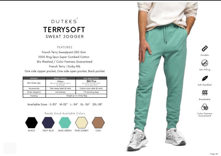 DUTEES TERRYSOFT SWEAT JOGGER