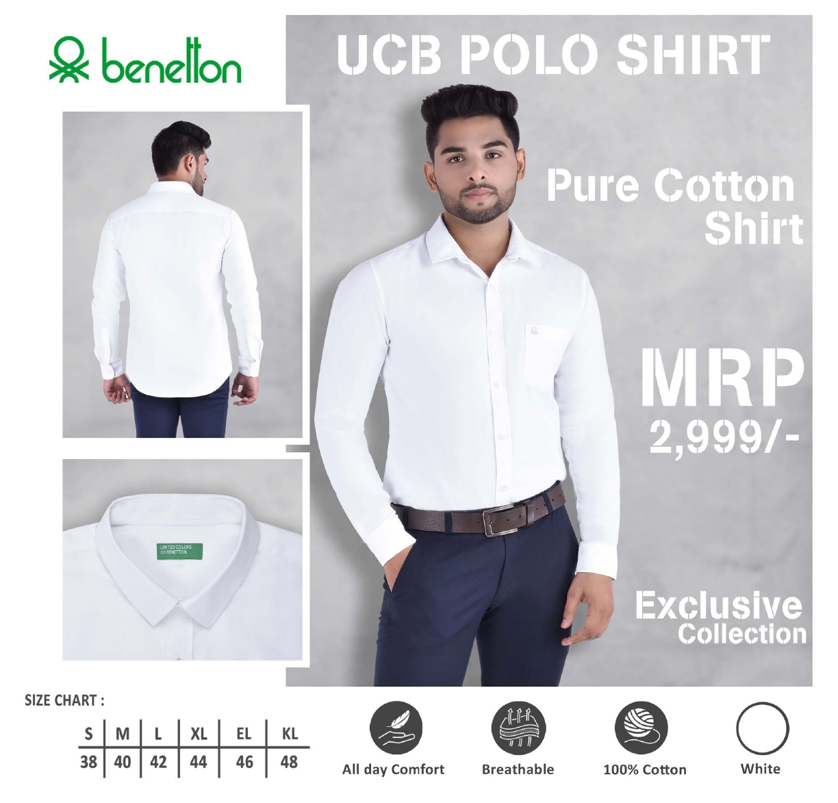 UCB Pure Cotton Polo Shirt
