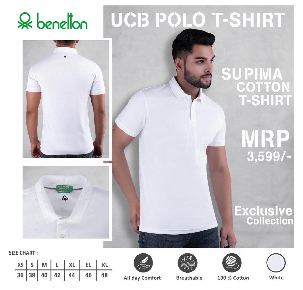 UCB SUPIMA Cotton Collar T-Shirt